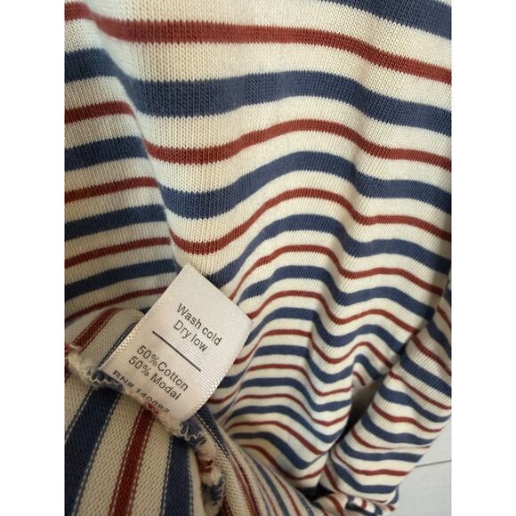 Marine Layer April Tunic Dress Nautical Striped 3/4 Sleeve Size Medium - Picture 3 of 6